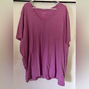 Women’s Plus Size Short Sleeve V-Neck T-Shirt — Universal Thread 4X Violet